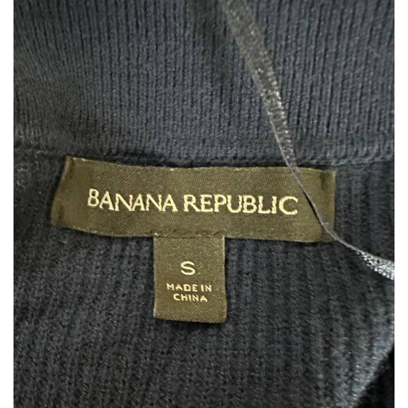 Banana Republic navy blue cardigan long sleeve wool blend size small normcore - Picture 5 of 7